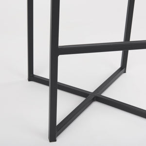 Frodo 16.5L x 16.5W x 29.75H Gray Fabric Seat W/Black Iron Frame Bar Stool