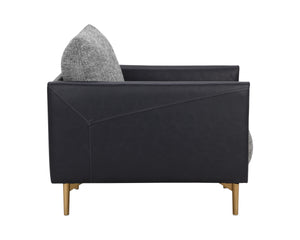 ASHI ARMCHAIR - NASH ZEBRA / COAL BLACK