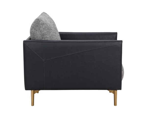 ASHI ARMCHAIR - NASH ZEBRA / COAL BLACK