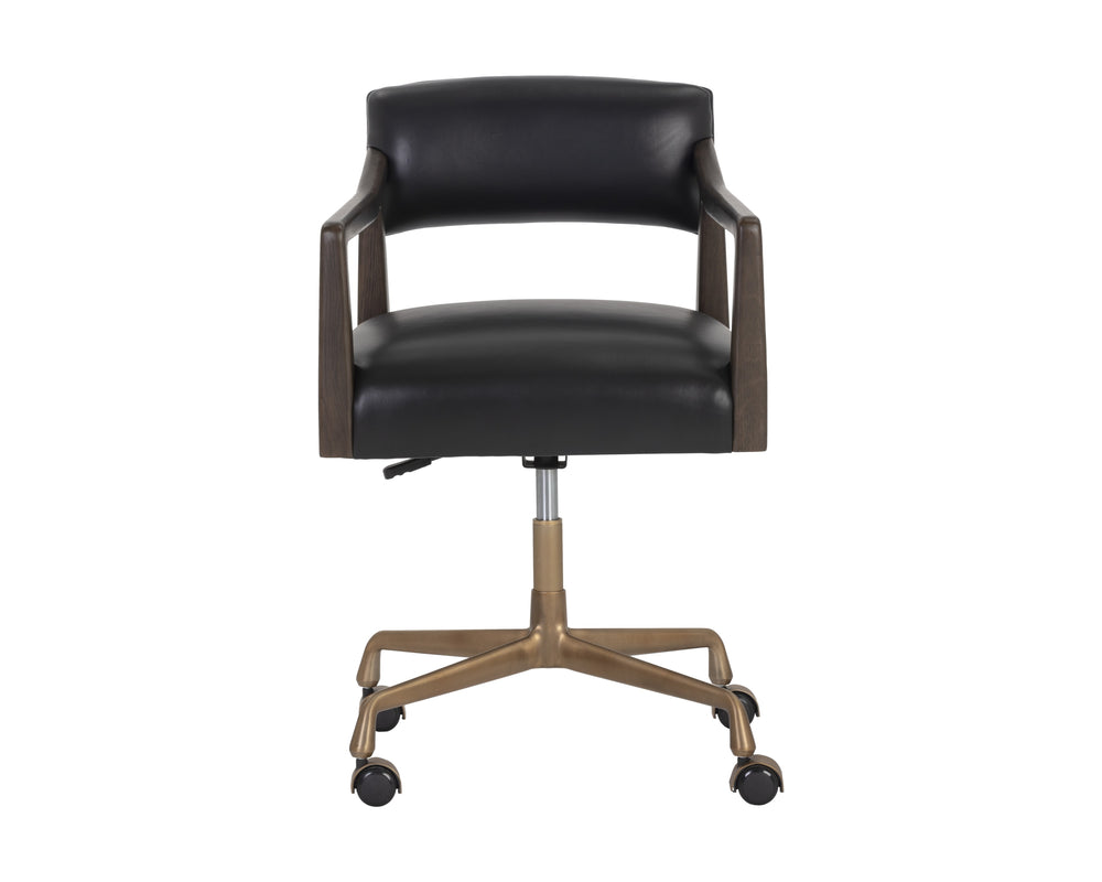 Keagan Office Chair - Cortina Black Leather