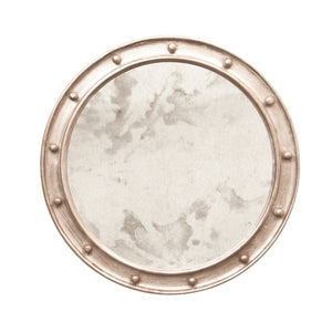 CHAMPAGNE SLVR LF ROUND ANT MIR