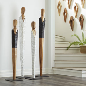 Vested Female Sculpture, Natural/White Gold, Large