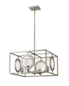 Port 4 Light Pendant in Antique Silver Finish
