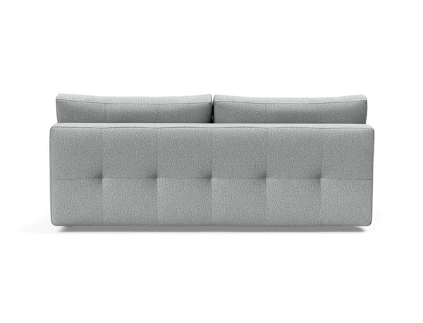 SUPREMAX D.E.L. SLEEPER SOFA in MELANGE LIGHT GREY FABRIC WITH Chrome legs 538