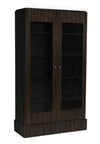 Noho Hutch in Mahogany, Hand-Rubbed Black with Light Brown Accents