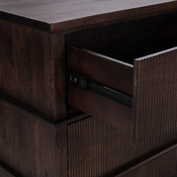 Westlake Solid Wood 3-Drawer Chest - Kona Brown