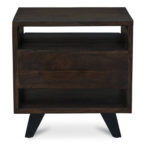 Madagascar Nightstand in Dark Brown Acacia