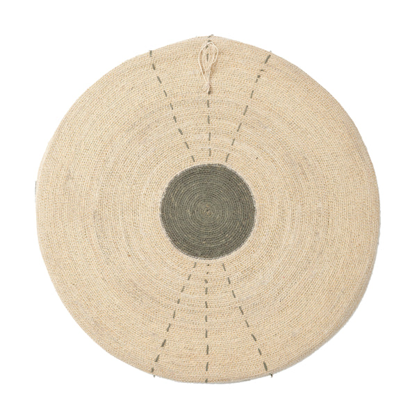 Sundial Seagrass Round Wall Art, Teal