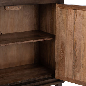 Brookside Solid Wood 4-Drawer Cabinet in Cocoa Brown