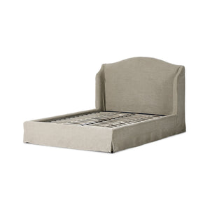 Meryl Slipcover King Bed - Broadway Stone