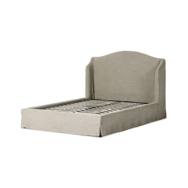 Meryl Slipcover King Bed - Broadway Stone