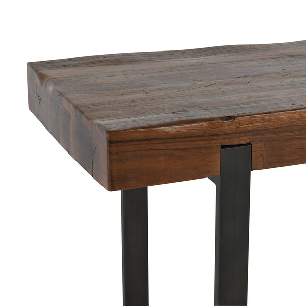 Duarte Solid Wood Counter Table - Rustic Brown
