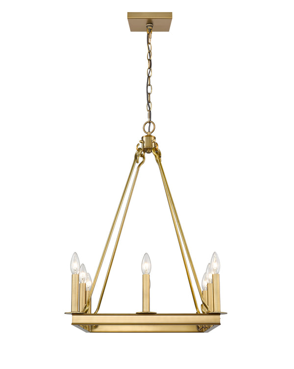 Barclay 8 Light Chandelier in Olde Brass Finish