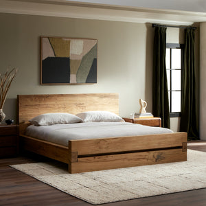 Lia King Bed in Natural Reclaimed French