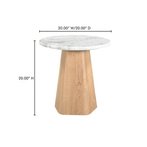 Moe's Evelyn Accent Table in Ashen Grey Marble