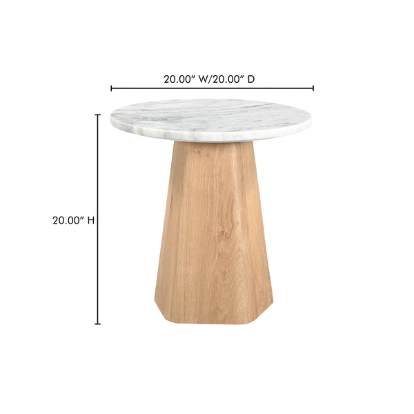 Moe's Evelyn Accent Table in Ashen Grey Marble