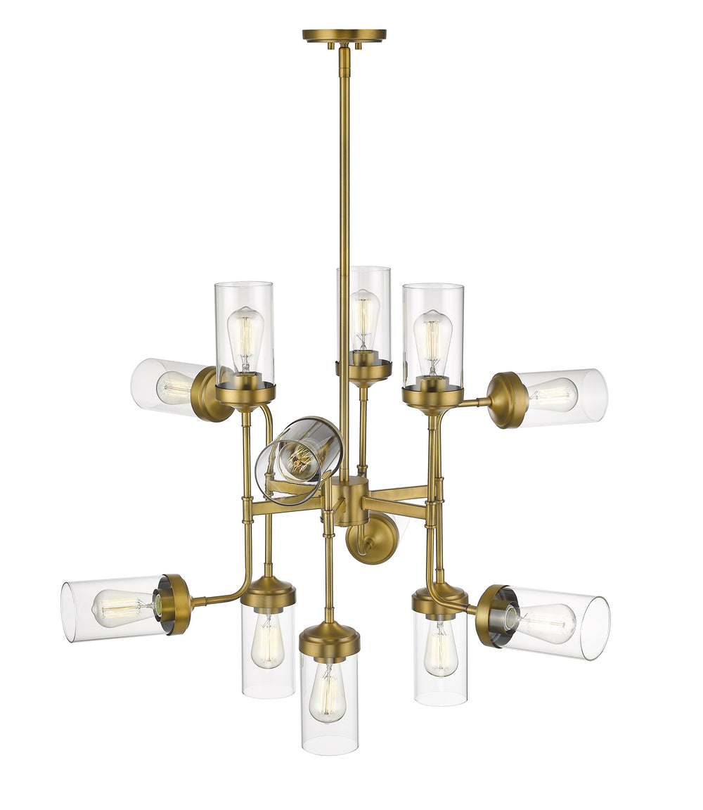 Calliope 12 Light Pendant in Foundry Brass Finish