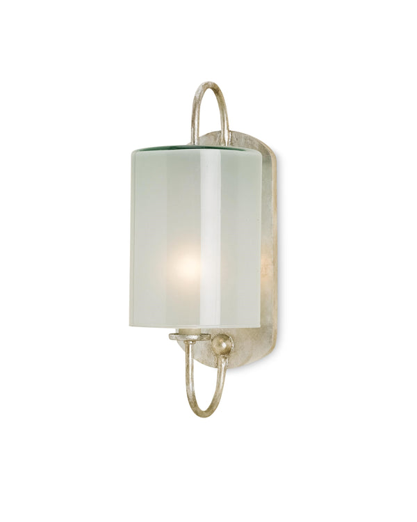 Glacier Silver Wall Sconce In Silver Leaf