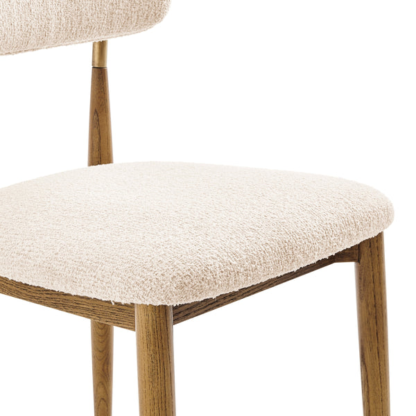 Verna Boucle Dining Side Chair, Palladian Beige
