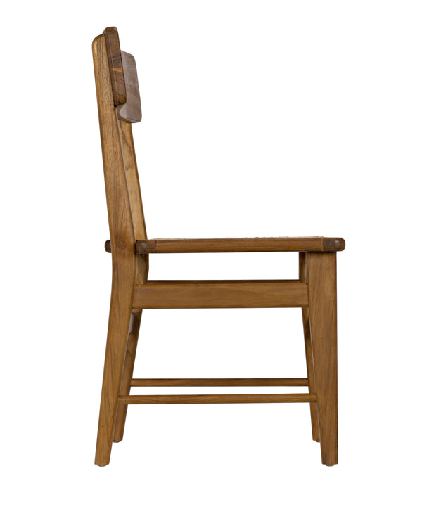 Comet Teak and Caning Chair with Clear Coat Gloss Finish