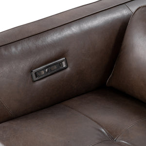 Conway Power Recliner Sofa in Brown Leather