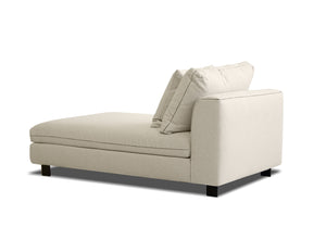 PLATEAU Fabric Sectional in stone wheat fabric