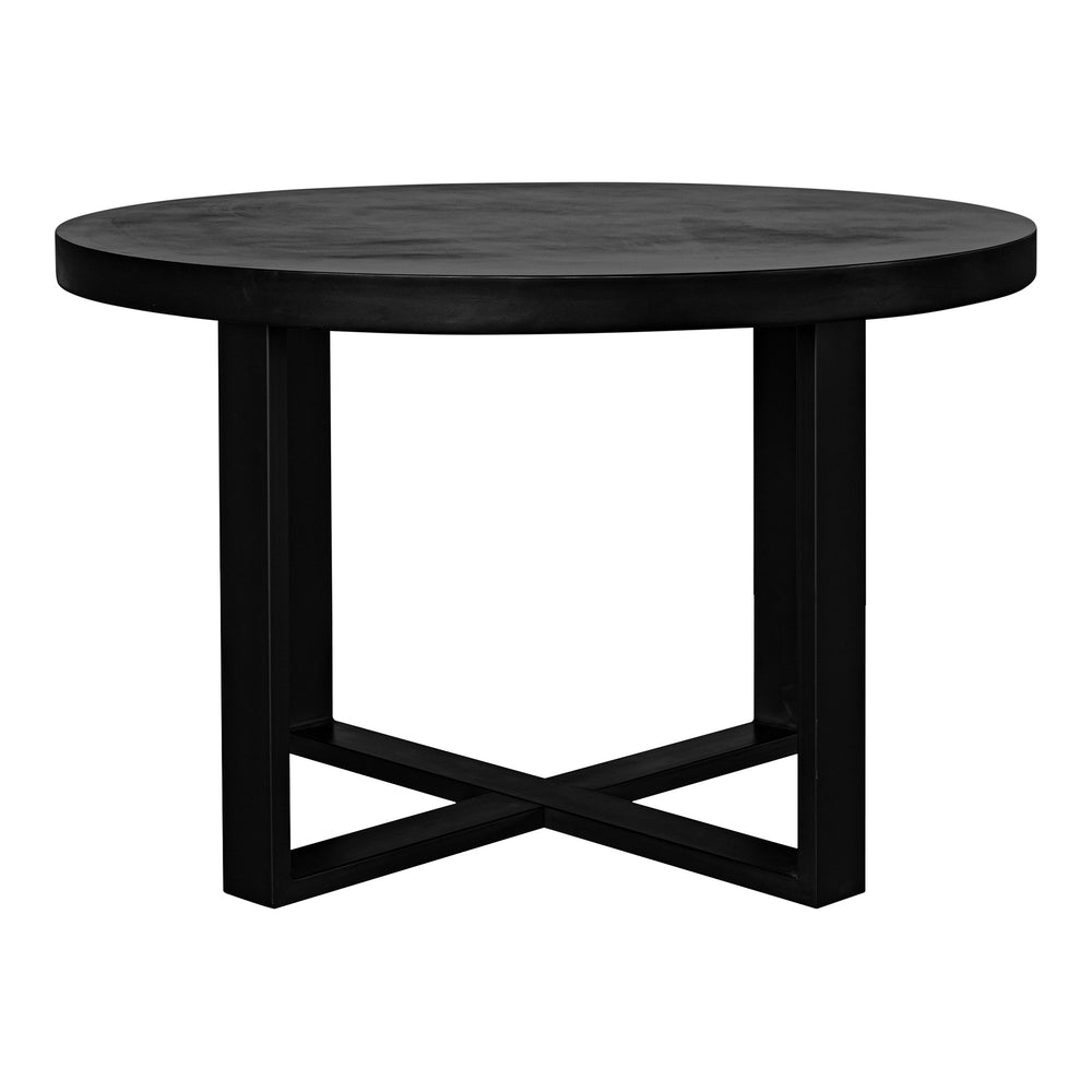 Moe's Jedrik Round Outdoor Dining Table Black