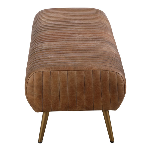 Moe's Endora Open Road Brown Leather Bench