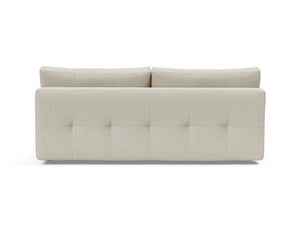 SUPREMAX D.E.L. SLEEPER SOFA in MIXED DANCE NATURAL FABRIC WITH Chrome legs 527