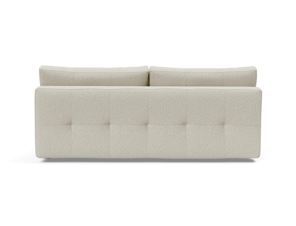 SUPREMAX D.E.L. SLEEPER SOFA in MIXED DANCE NATURAL FABRIC WITH Chrome legs 527