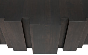 Royce Ebony Walnut Coffee Table in Walnut and Veneer Finish
