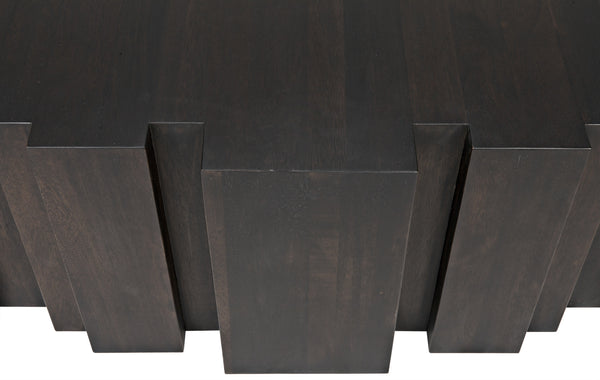 Royce Ebony Walnut Coffee Table in Walnut and Veneer Finish