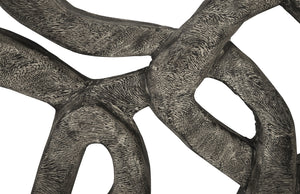 Chain Wall Art, Chamcha Wood, Grey Stone