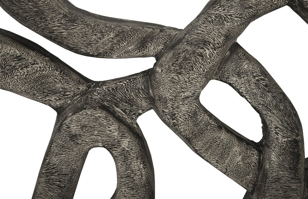 Chain Wall Art, Chamcha Wood, Grey Stone