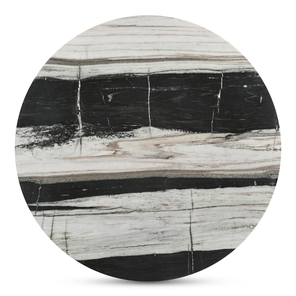 Moe's Celia Round Dining Table in Panda Marble