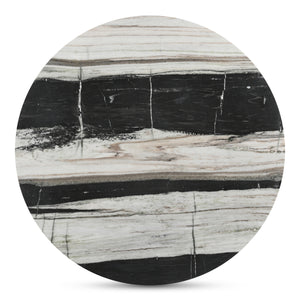 Moe's Celia Round Dining Table in Panda Marble