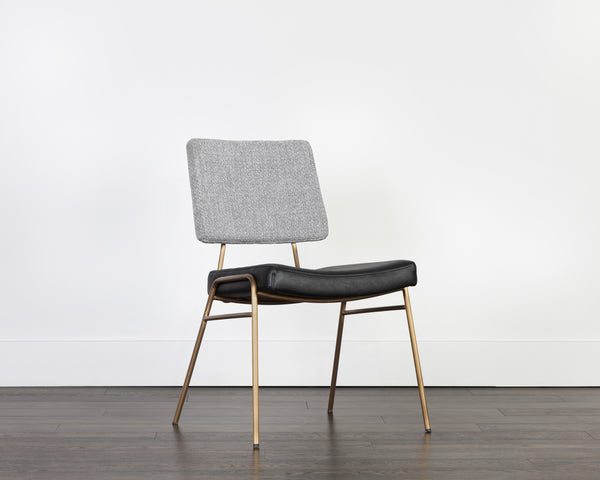 BRINLEY DINING CHAIR - GOLD - NIGHTFALL BLACK / CHACHA GREY
