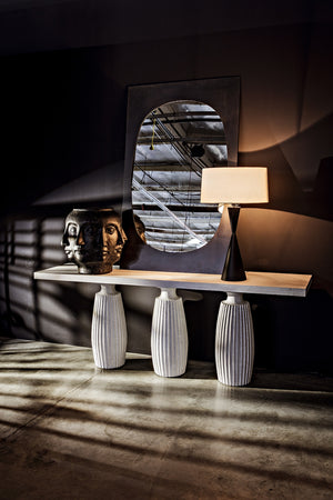 Evelyn Console in White Wash Mahogany and Veneer