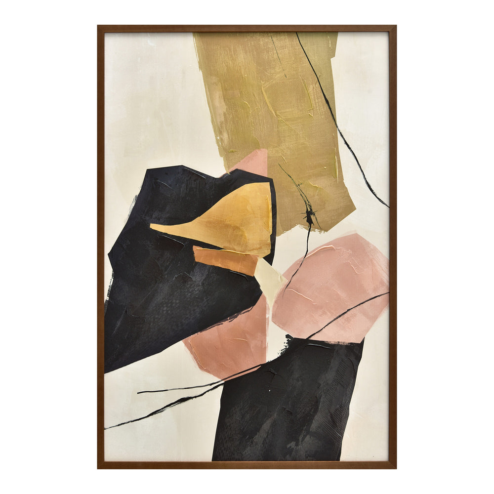 Moe's Anni Framed Painting with Pine Frame