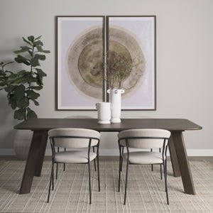 Welborn 72" Dark Brown Wood Rectangular Dining Table