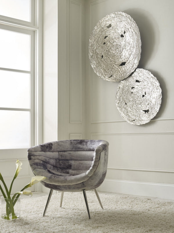 Molten Disc Wall Art, Silver Leaf, MD