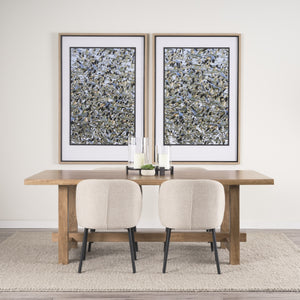 Suke Rectangular Natural Wood Trestle Dining Table