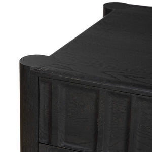 Ezri Desk - Carved Black Oak
