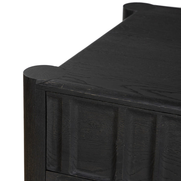 Ezri Desk - Carved Black Oak