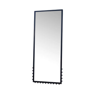 Figaro Floor Mirror with Finial Detail in Black