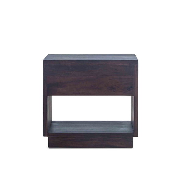 San Marino 24-Inch Acacia Wood Live Edge Night Chest in Raw Walnut Finish