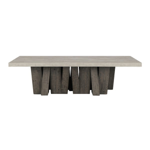 Simone Solid Wood Coffee Table with Concrete Top