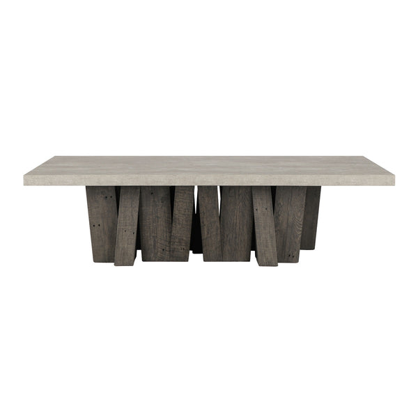Simone Solid Wood Coffee Table with Concrete Top