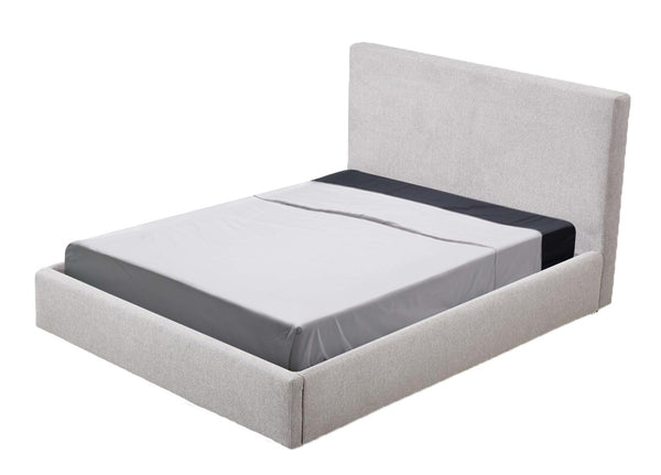ELLA Storage KING Bed in greige tweed