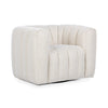 Lexa Upholstered Swivel Chair - Cream by Classic Home